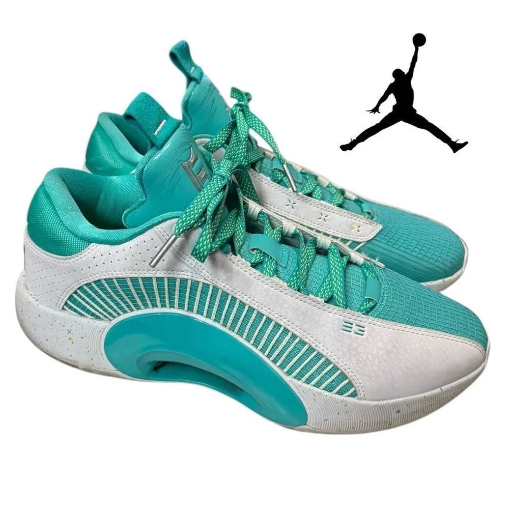Nike Air Jordan Guo Ailun X Jordan 35 Low PF Jade DJ2994-100 Men's Sneakers 10